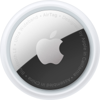 трекер apple airtag белый/серебристый, 1 шт.