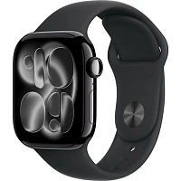 умные часы apple watch s11 46 mm jet black aluminum case with black sport band s/m