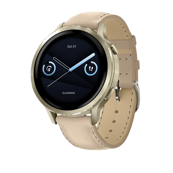 Умные часы Watch Garmin Venu 4 41 mm Lunar Gold Leather 010-03013-40