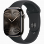 умные часы apple watch s10 42 mm slate titanium case black sport band m/l (mwxh3) lte