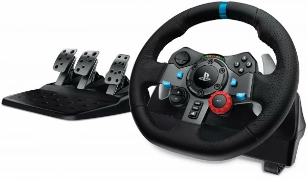 руль игровой logitech g driving force g29 для ps5, ps4, ps3 и пк, черный руль игровой logitech g driving force g29 для ps5, ps4, ps3 и пк, черный