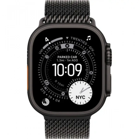 умные часы apple watch ultra 3 49 black titanium case with l black titanium milanese loop умные часы apple watch ultra 3 49 black titanium case with l black titanium milanese loop
