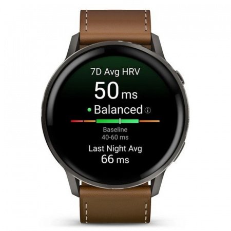 умные часы watch garmin venu 4 45 mm slate black leather brown 010-03014-03 умные часы watch garmin venu 4 45 mm slate black leather brown 010-03014-03