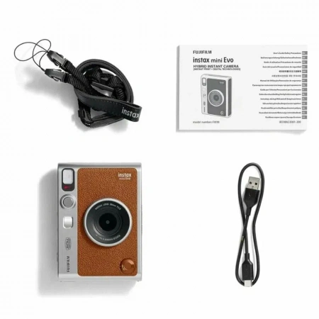 фотоаппарат моментальной печати fujifilm instax mini evo usb brown