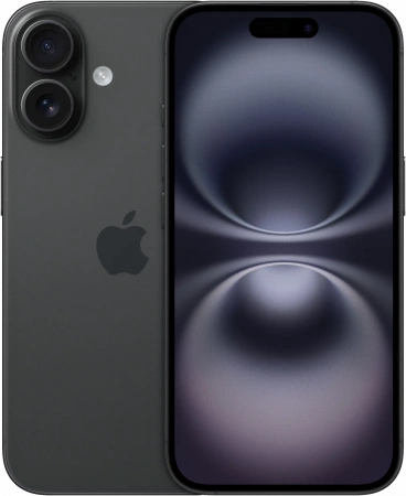 смартфон apple iphone 16 plus 256 гб, black (nano-sim + esim)