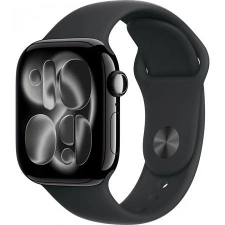 умные часы apple watch s11 42 mm jet black aluminum case with black sport band m/l