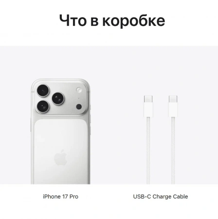 смартфон apple iphone 17 pro max 2 тб, "cеребристый" | silver (nano-sim + esim)