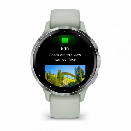 умные часы watch garmin venu 3s silver stainless sage grey 010-02785-51