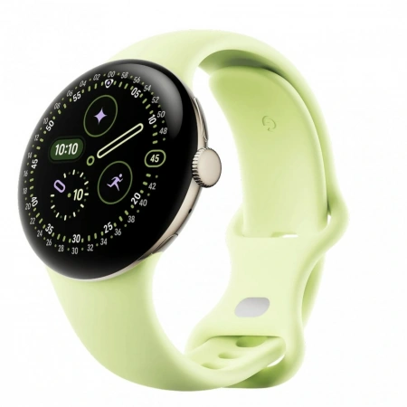 pixel watch 4 41 wi-fi polished champagne gold/lemongrass active band pixel watch 4 41 wi-fi polished champagne gold/lemongrass active band