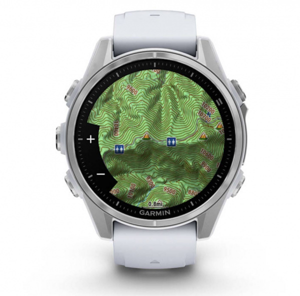 умные часы watch garmin fenix 8 43 amoled silver with whitestone silicone умные часы watch garmin fenix 8 43 amoled silver with whitestone silicone