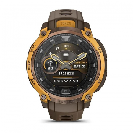 умные часы watch garmin instinct crossover amoled bronze sunburst cocoa 010-03398-01