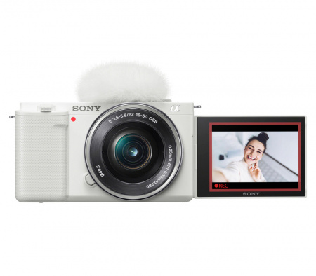 sony vlogcam zv-e10l 16-50 mm kit white sony vlogcam zv-e10l 16-50 mm kit white