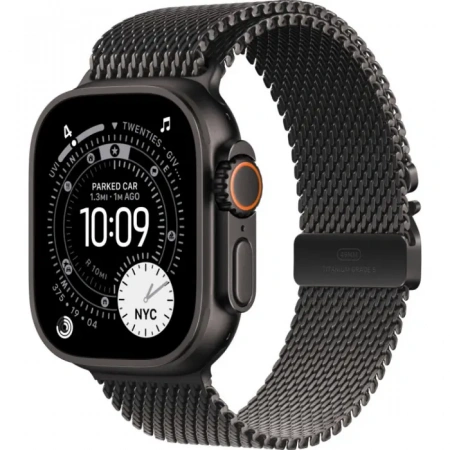 умные часы apple watch ultra 3 49 black titanium case with l black titanium milanese loop умные часы apple watch ultra 3 49 black titanium case with l black titanium milanese loop